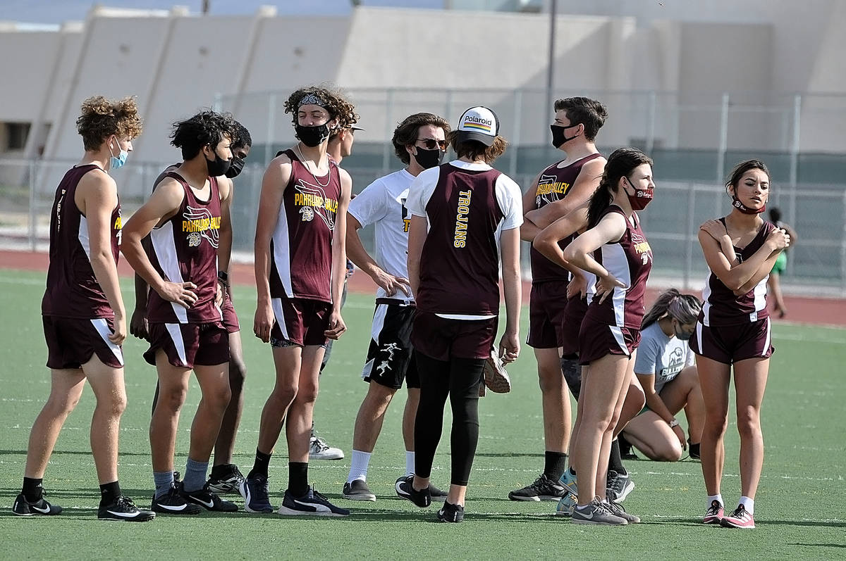 Horace Langford Jr./Pahrump Valley Times Pahrump Valley High School track and field athletes be ...