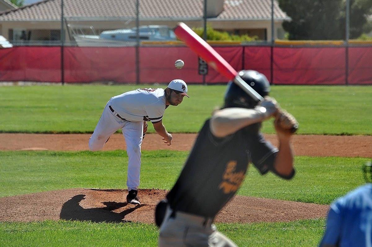 Horace Langford Jr./Pahrump Valley Times Pahrump Valley senior Jake Riding tossed a 4-hitter wi ...