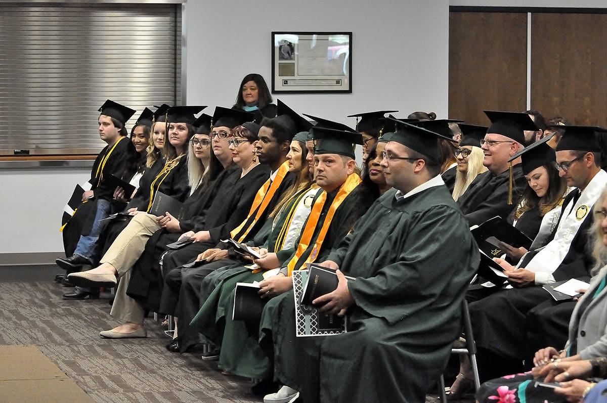 Horace Langford Jr./Pahrump Valley Times Great Basin College graduation in 2019 in Pahrump.