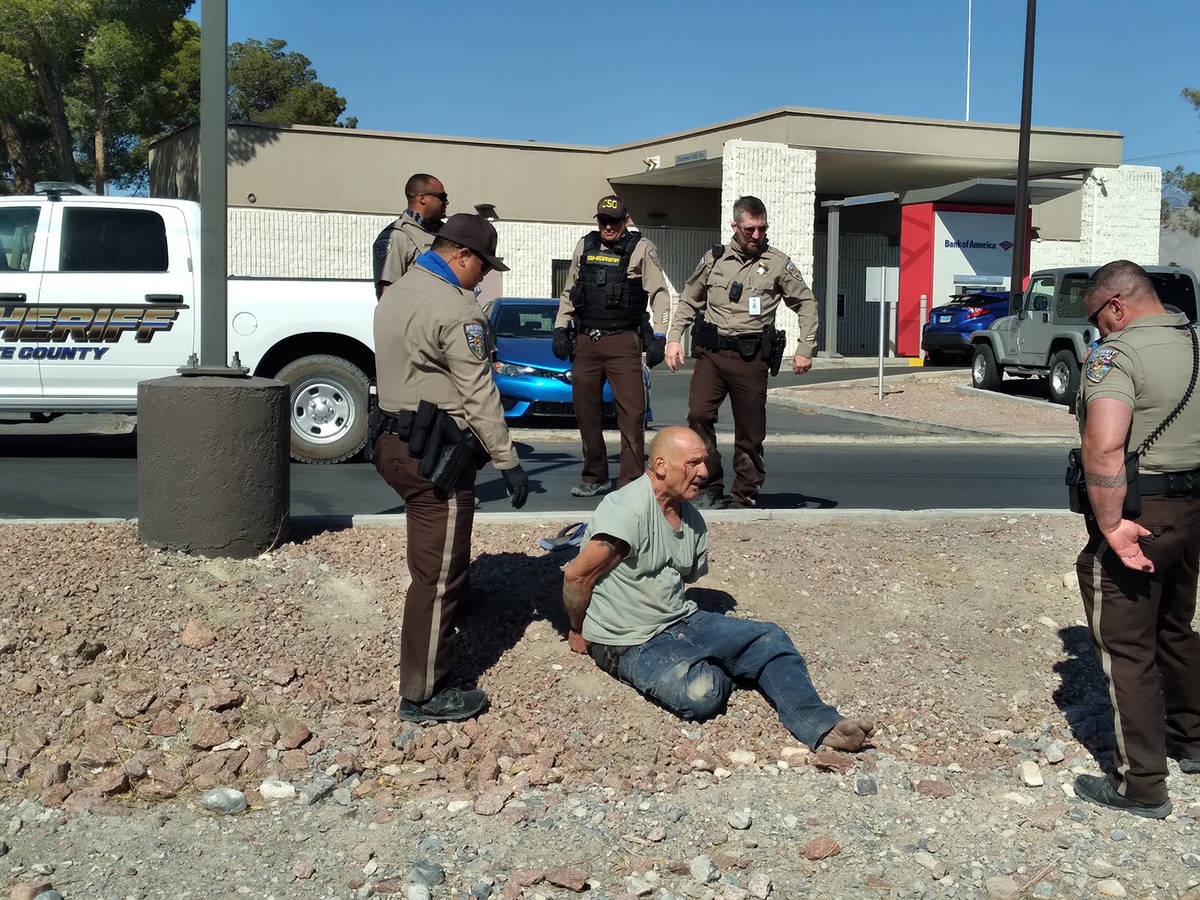 Selwyn Harris/Pahrump Valley Times Nye County Sheriff's Office deputies responded to an inciden ...