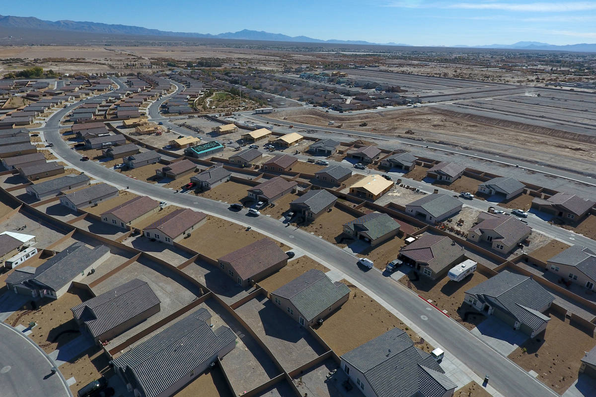 Michael Quine/Las Vegas Review-Journal.com Aerial view of Burson Ranch in Pahrump, Nevada on Th ...