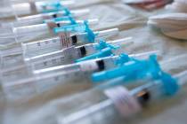 Ellen Schmidt/Las Vegas Review-Journal The vaccination rollout continues in Nevada, and 12-15 y ...