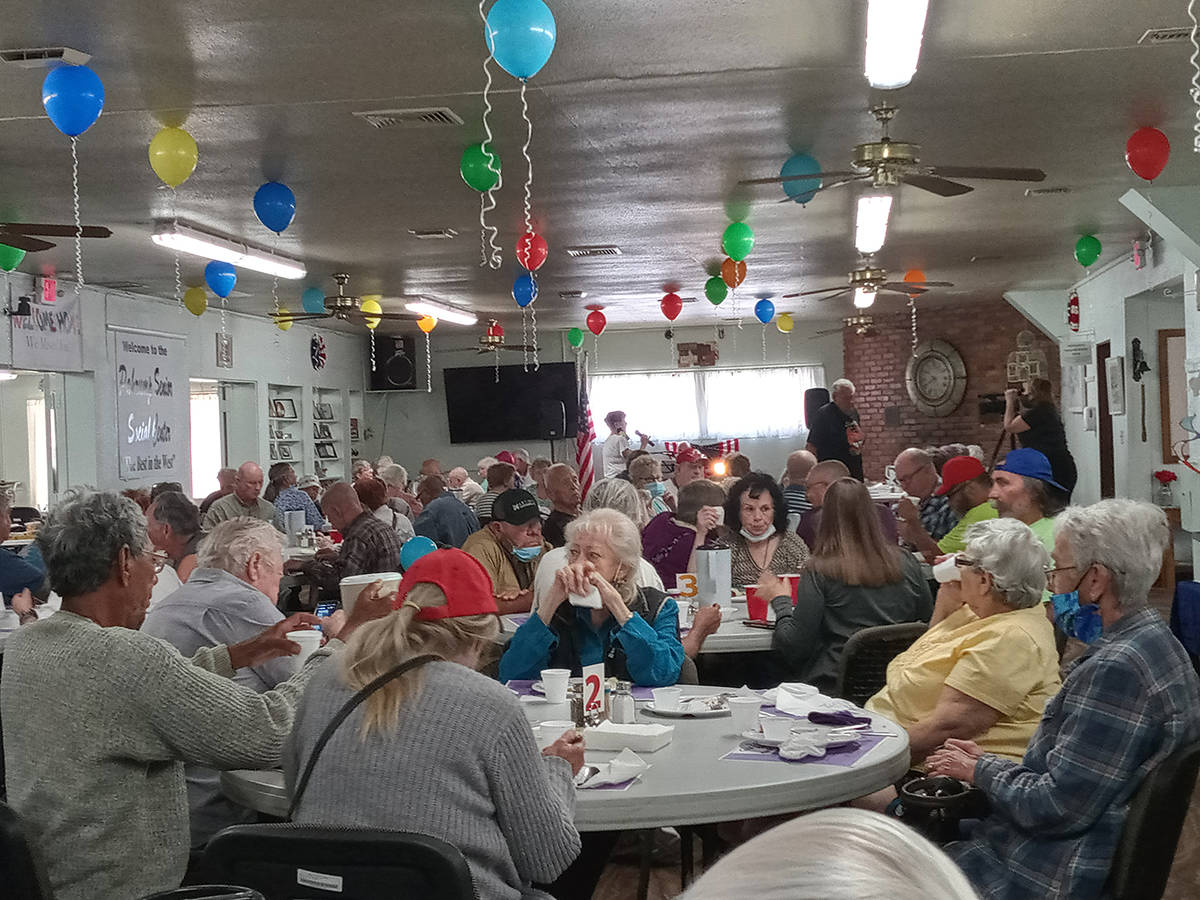 Special to the Pahrump Valley Times The Pahrump Senior Center dining room was filled to near ca ...