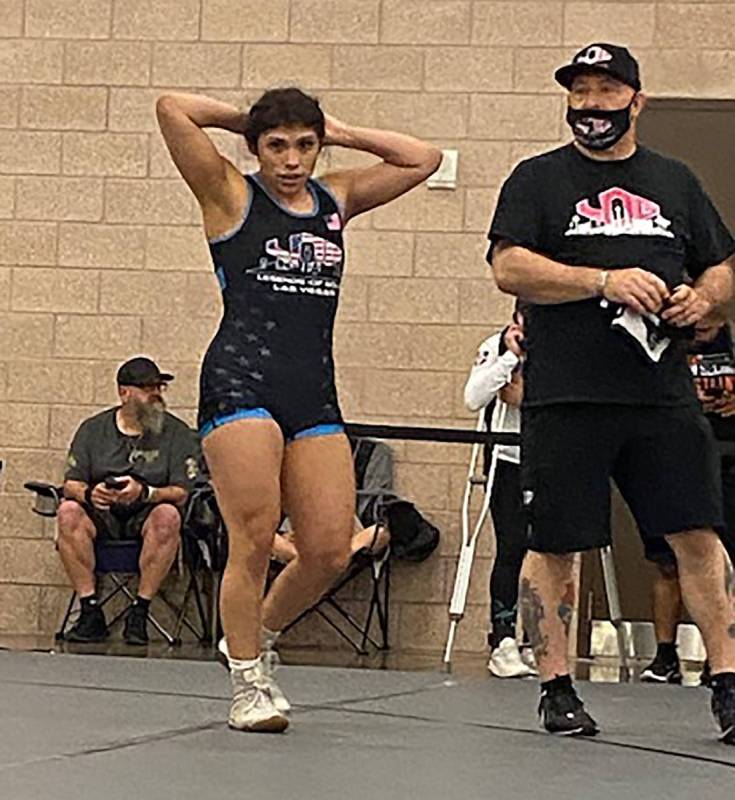Special to the Pahrump Valley Times Adrianna Orozco on the mats at the USA Wrestling Women's Na ...