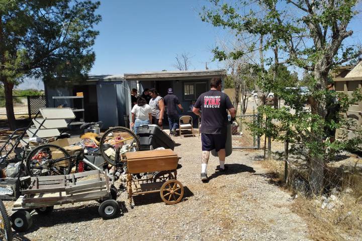 Selwyn Harris/Pahrump Valley Times Upward of a dozen area firefighters volunteered their time t ...