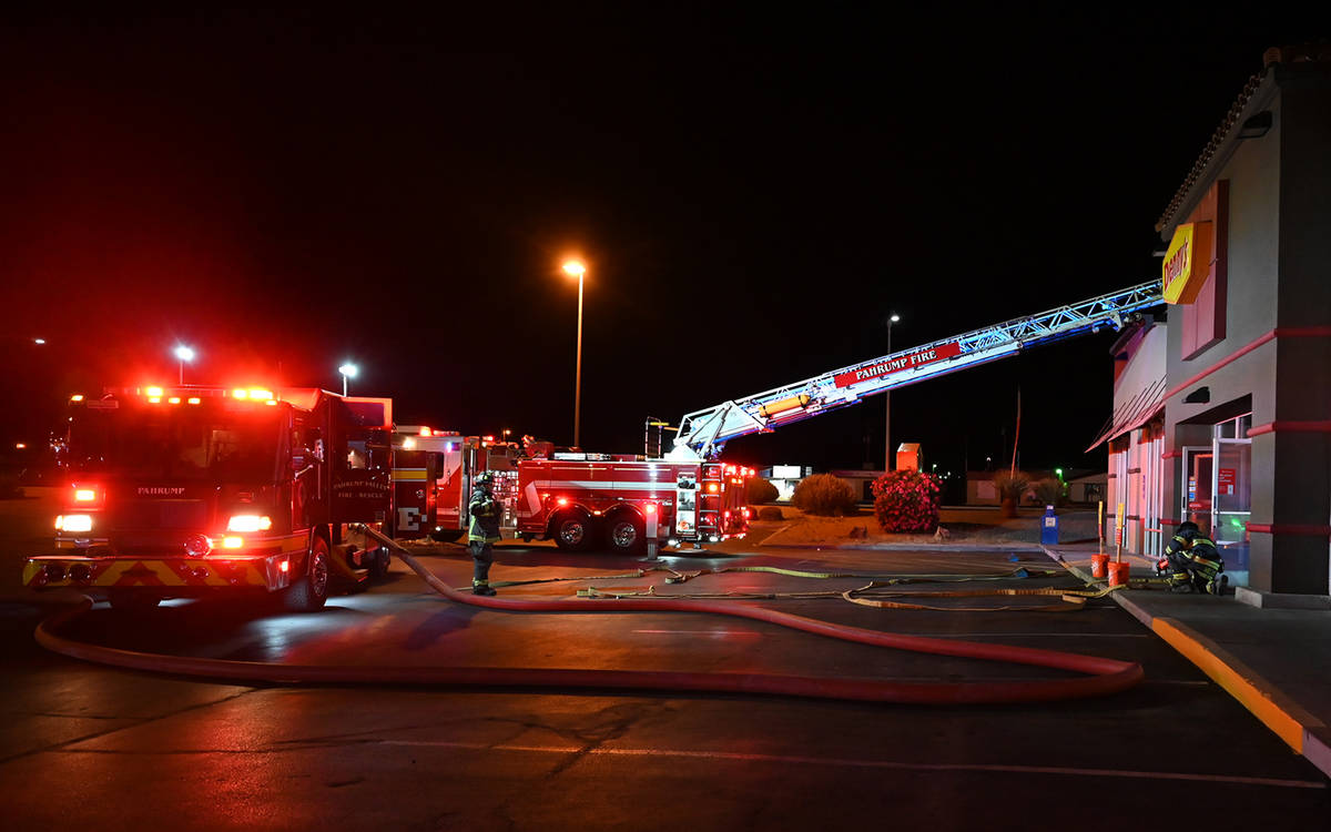 Special to the Pahrump Valley Times Pahrump Valley Fire and Rescue Services Tower Ladder appara ...