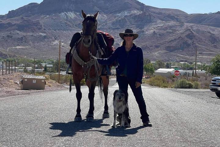Nevada Discovery Ride Szesciorka, her horse Sage and her dog Juniper are making several stops i ...