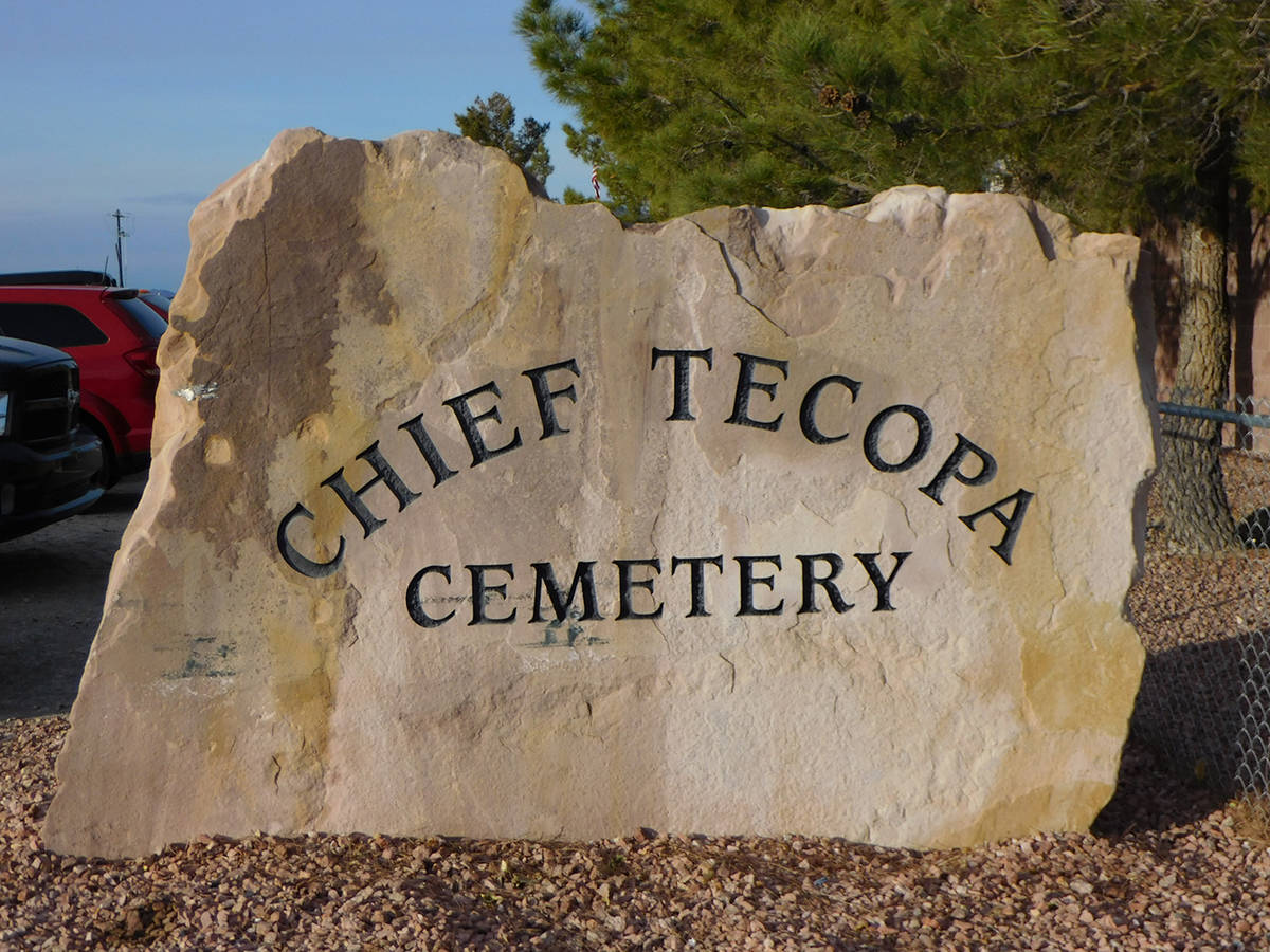 Robin Hebrock/Pahrump Valley Times The Chief Tecopa Cemetery is home to the Veterans Memorial, ...