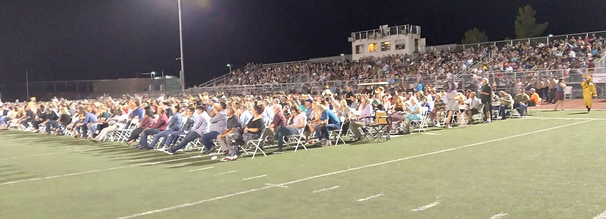 Selwyn Harris/Pahrump Valley Times Hundreds of family and friends filled the overflow seating s ...
