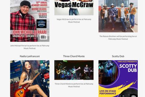 Screenshot This screenshot shows just a few of the notable musical entertainers that will take ...