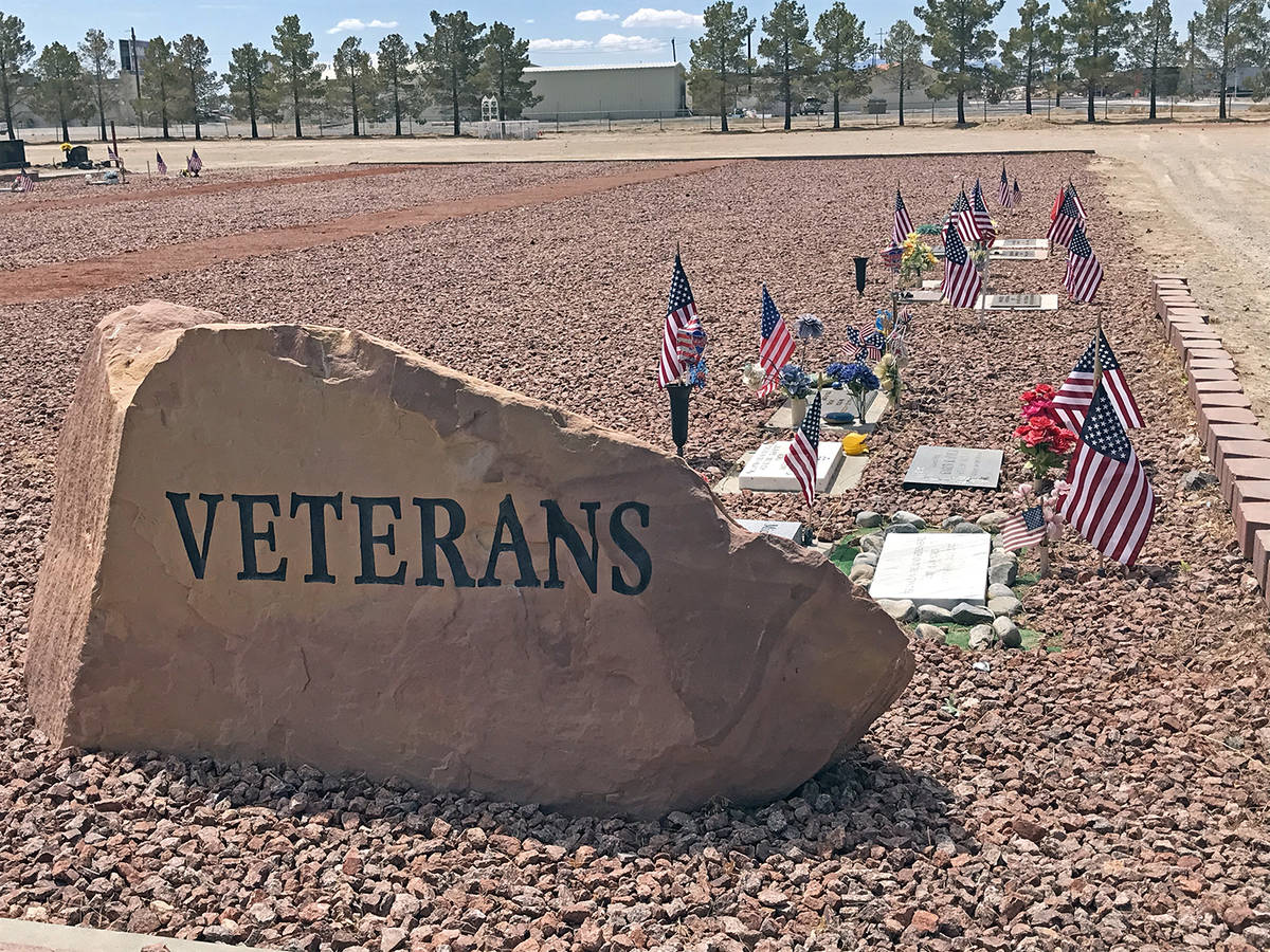 Robin Hebrock/Pahrump Valley Times The graves of former military service members were decorated ...