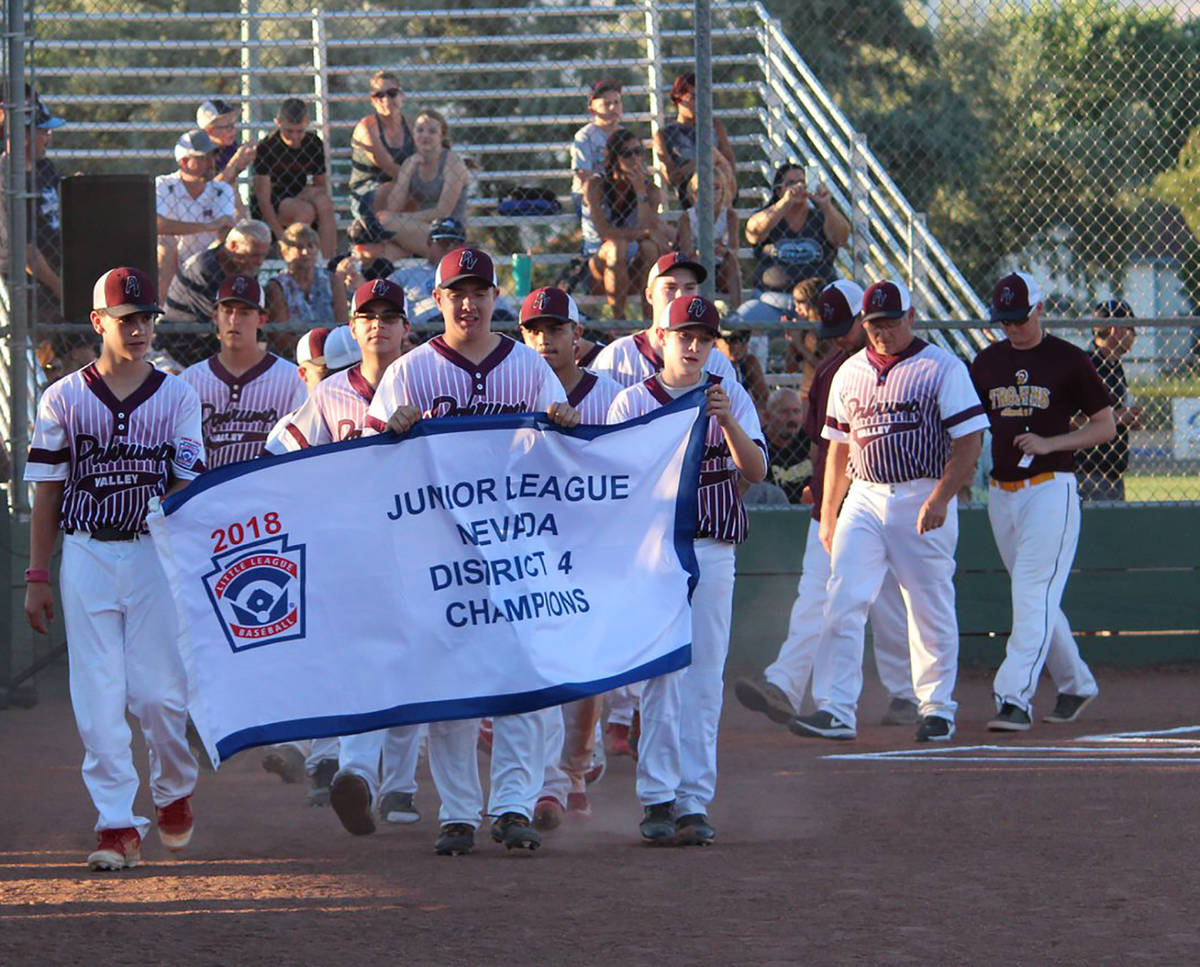 File photo Players and coaches from Pahrump's District 4 champion Little League Junior All-Star ...