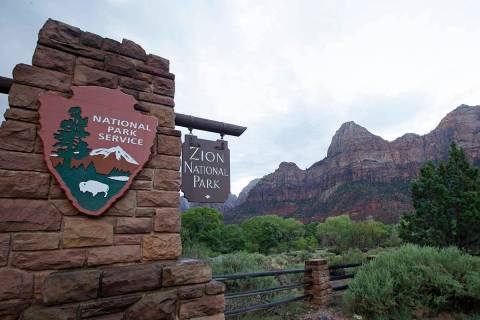 A Sept. 15, 2015, file photo, shows Zion National Park near Springdale, Utah. (AP Photo/Rick Bo ...