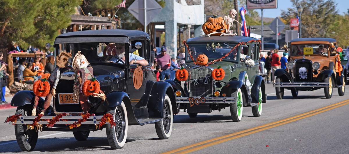Richard Stephens/Special to the Pahrump Valley Times Classic cars driving along the parade rout ...