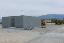 Robin Hebrock/Pahrump Valley Times This photo, taken Monday, June 7, shows the concrete buildin ...