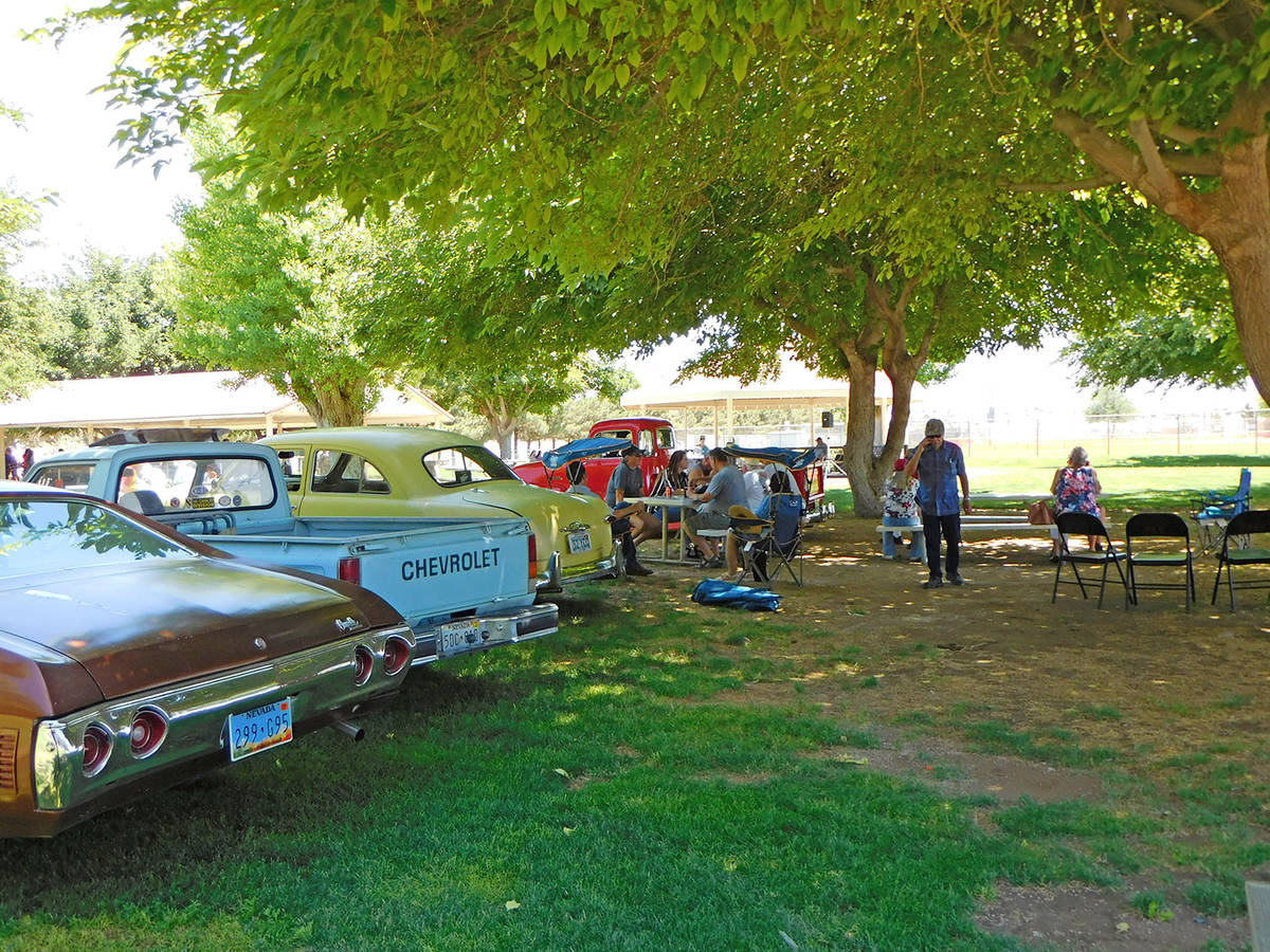Robin Hebrock/Pahrump Valley Times Some classic cars were on display at the Veterans Appreciati ...