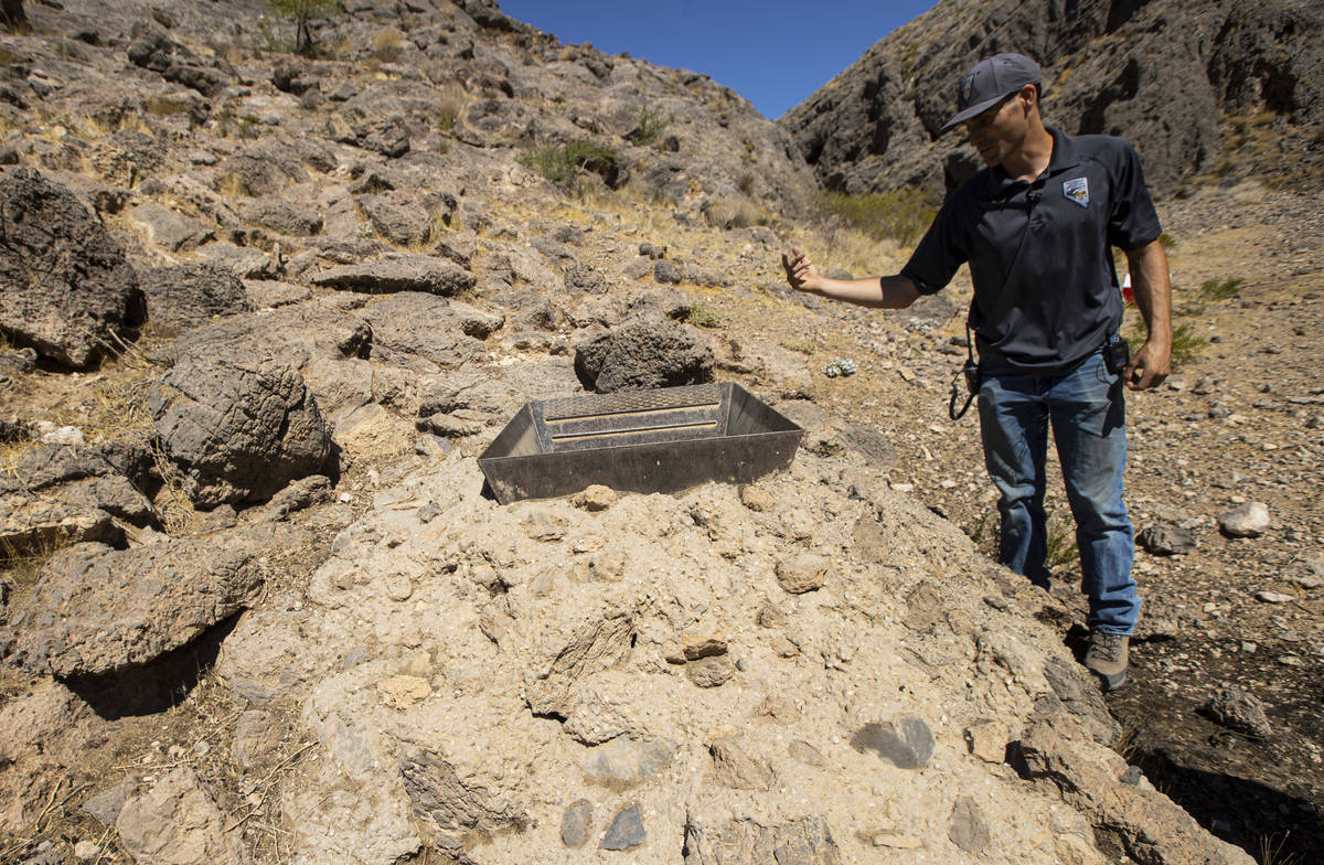 Sam Hughes, southern region water development biologist with the Nevada Department of Wildlife, ...