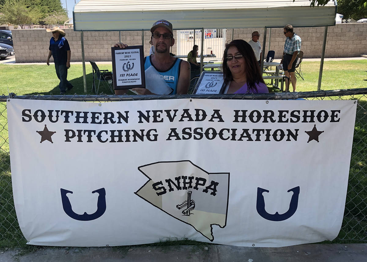 Lathan Dilger/Special to the Pahrump Valley Times Jim Hatch and Robin Nogales of Pahrump won th ...
