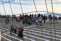 File Fans gather under pandemic restrictions last year at Pahrump Valley Speedway. It won't be ...