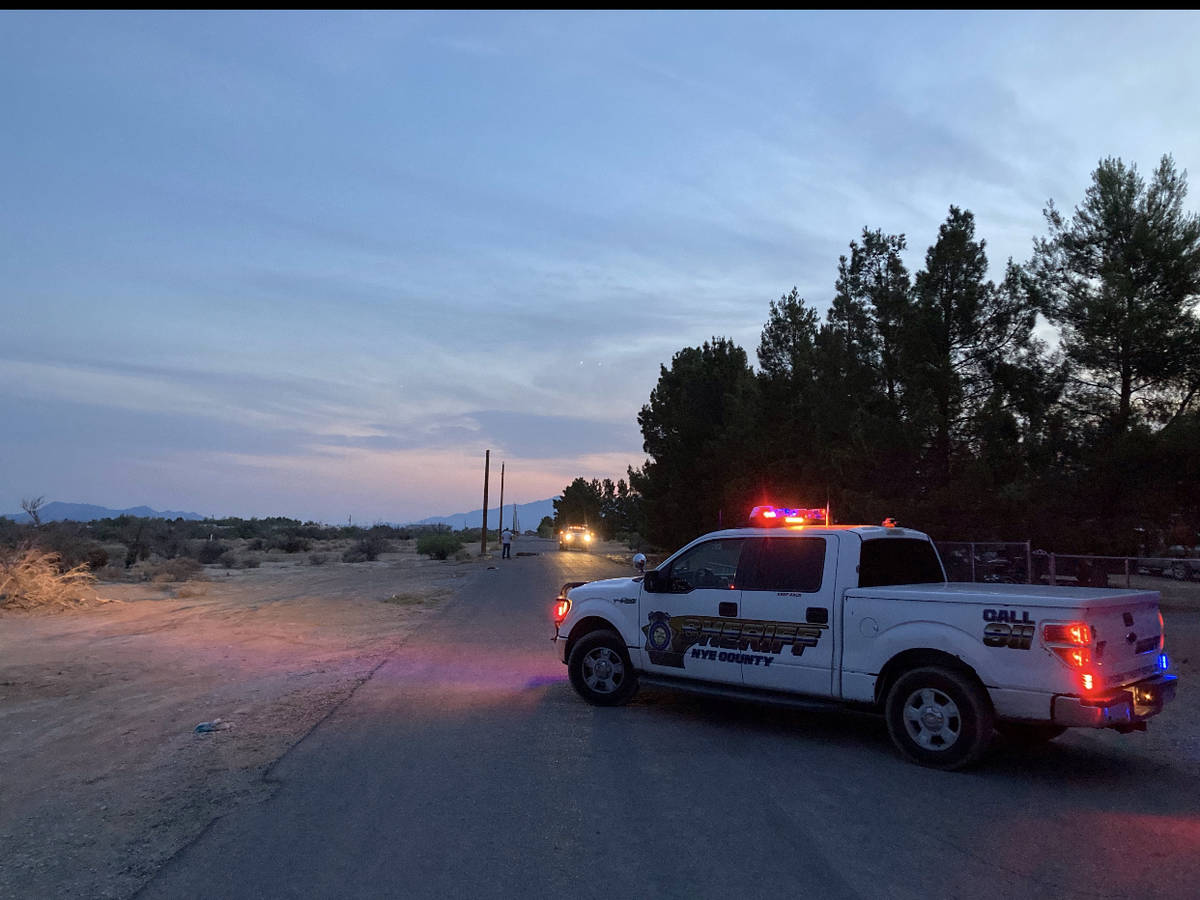 Nye County Sheriff's Office Money Street, between Keenan Way and Kellogg Road, was closed in t ...