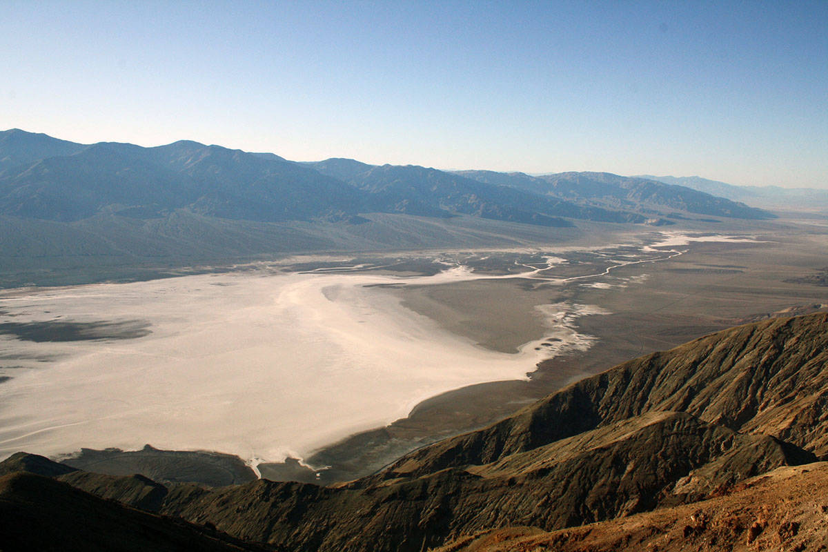 Badwater Basin, as seen from Dante's View, in Death Valley National Park. (Deborah Wall/Las Veg ...