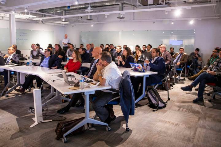 L.E. Baskow/Las Vegas Review-Journal Members of the Turkish Trade Expo listen to a presentation ...