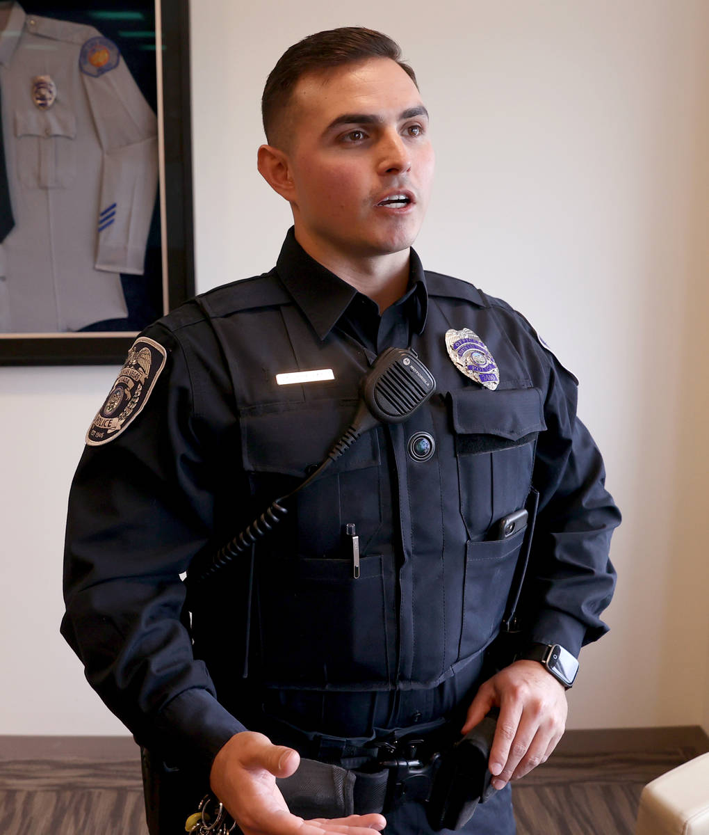 North Las Vegas Police Public Information Officer Alexander Cuevas talks about distracted drivi ...