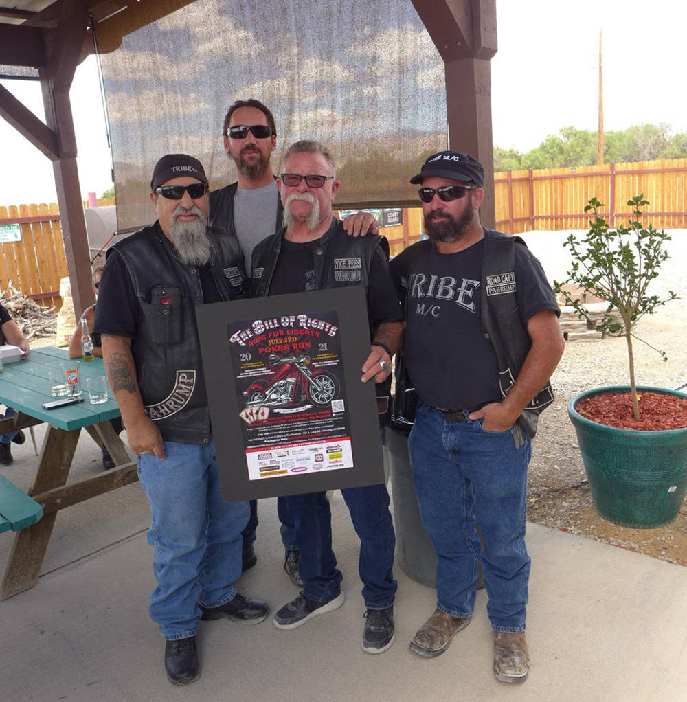 Special to the Pahrump Valley Times Members of the local VFW Riders are shown proudly posing wi ...