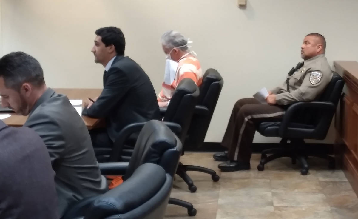 Selwyn Harris/Pahrump Valley Times Donning a detention center jumpsuit, local resident Marco To ...