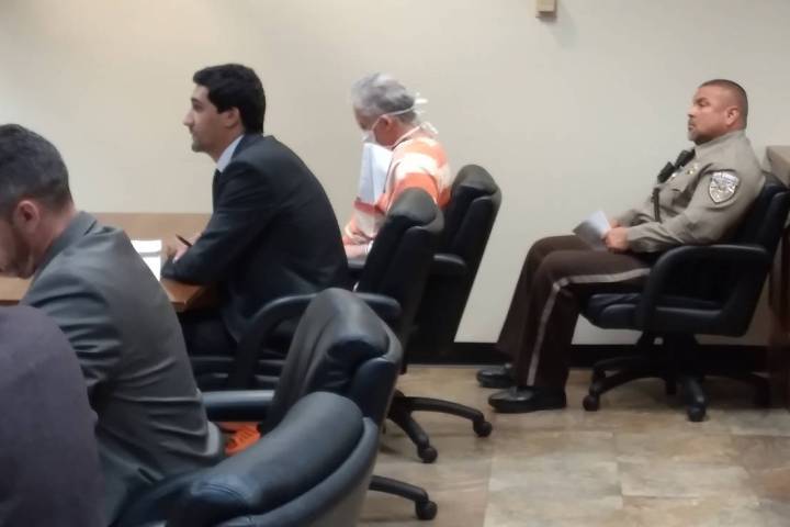 Selwyn Harris/Pahrump Valley Times Donning a detention center jumpsuit, local resident Marco To ...