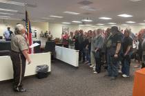 Photo courtesy of NCSO Nye County Sheriff Sharon Wehrly swears in more than two dozen area resi ...