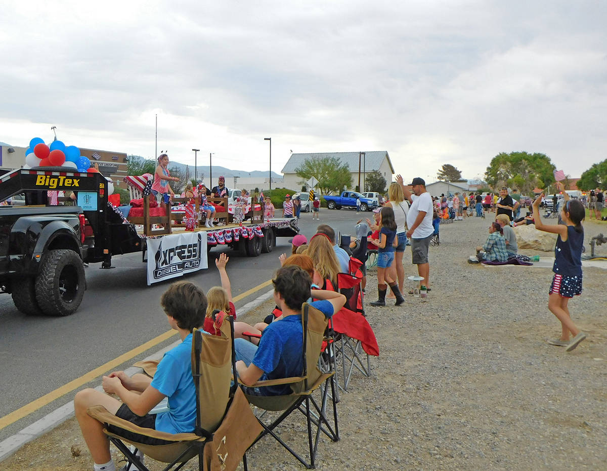 Robin Hebrock/Pahrump Valley Times The Sleep in Heavenly Peace float is pictured making its way ...