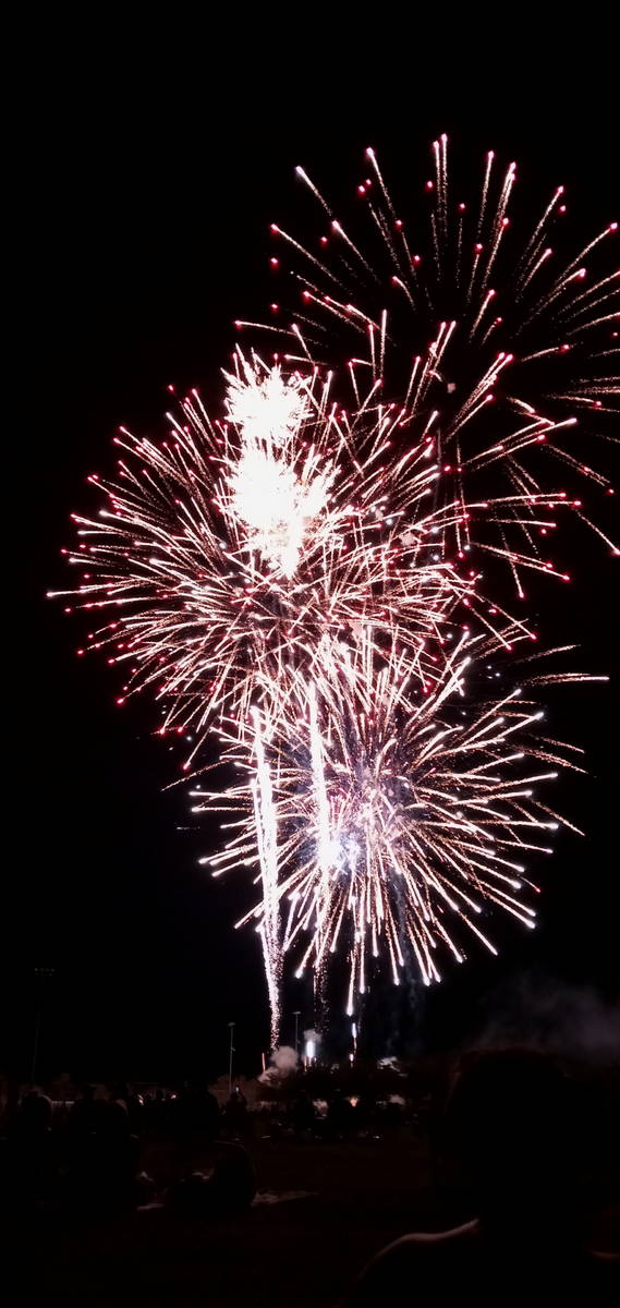 Charlotte Uyeno/Pahrump Valley Times The local fireworks spectacular was once again put on by l ...