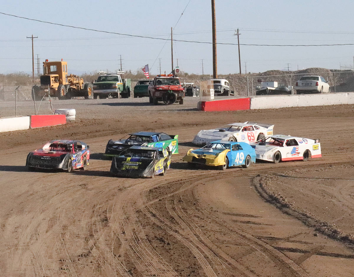 File photo A Super Stocks race at Pahrump Valley Speedway during the 2020 racing season.