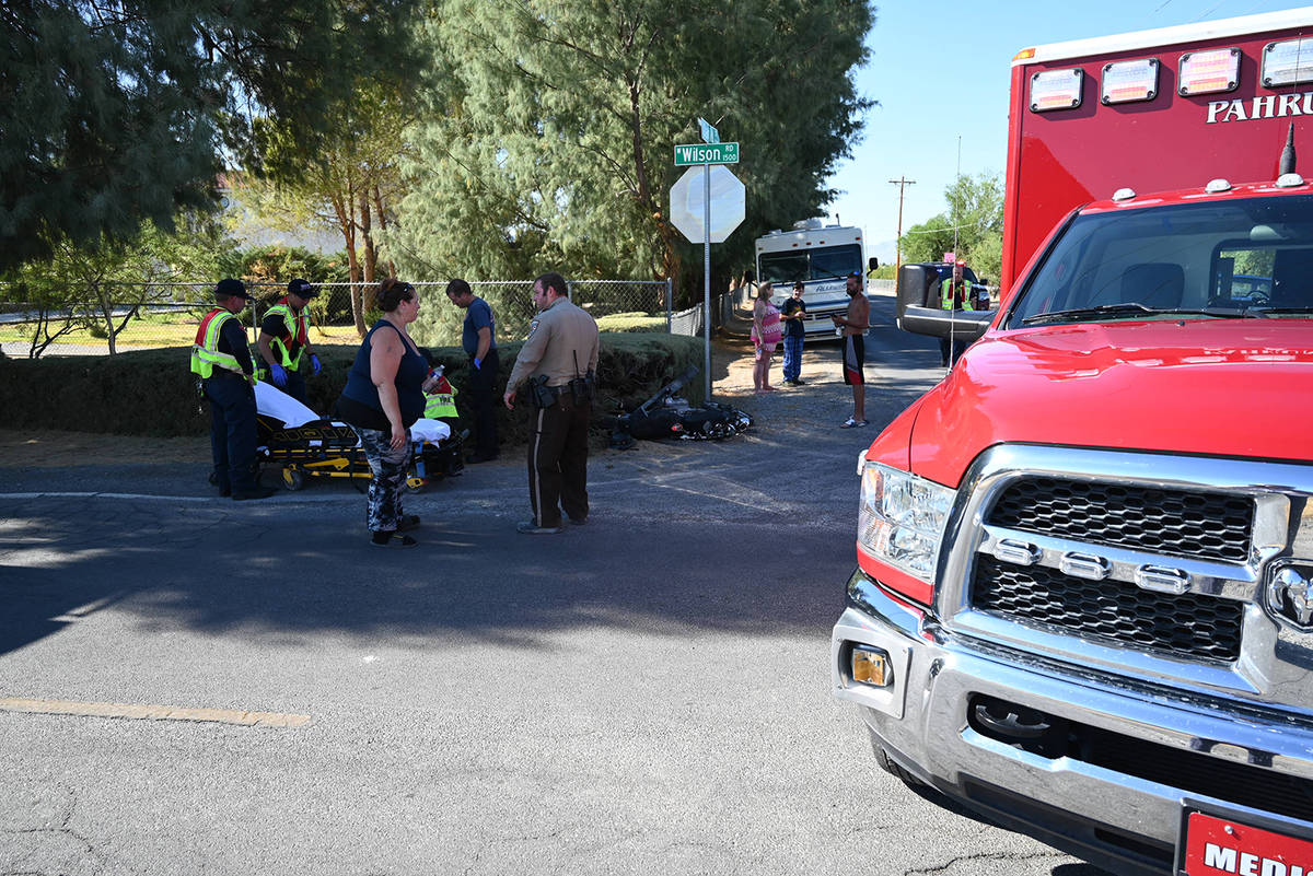 Special to the Pahrump Valley Times One person was transported by Mercy Air to UMC Trauma follo ...