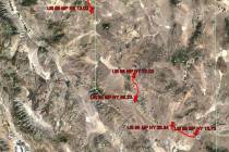 Special to the Pahrump Valley Times This map, provided by NDOT, shows the four sections of rura ...