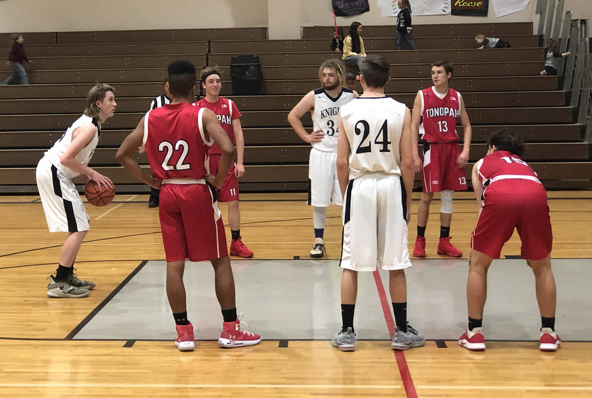 File photo Junior Colter Jensen lines up for a free throw for Round Mountain during a 2020 game ...