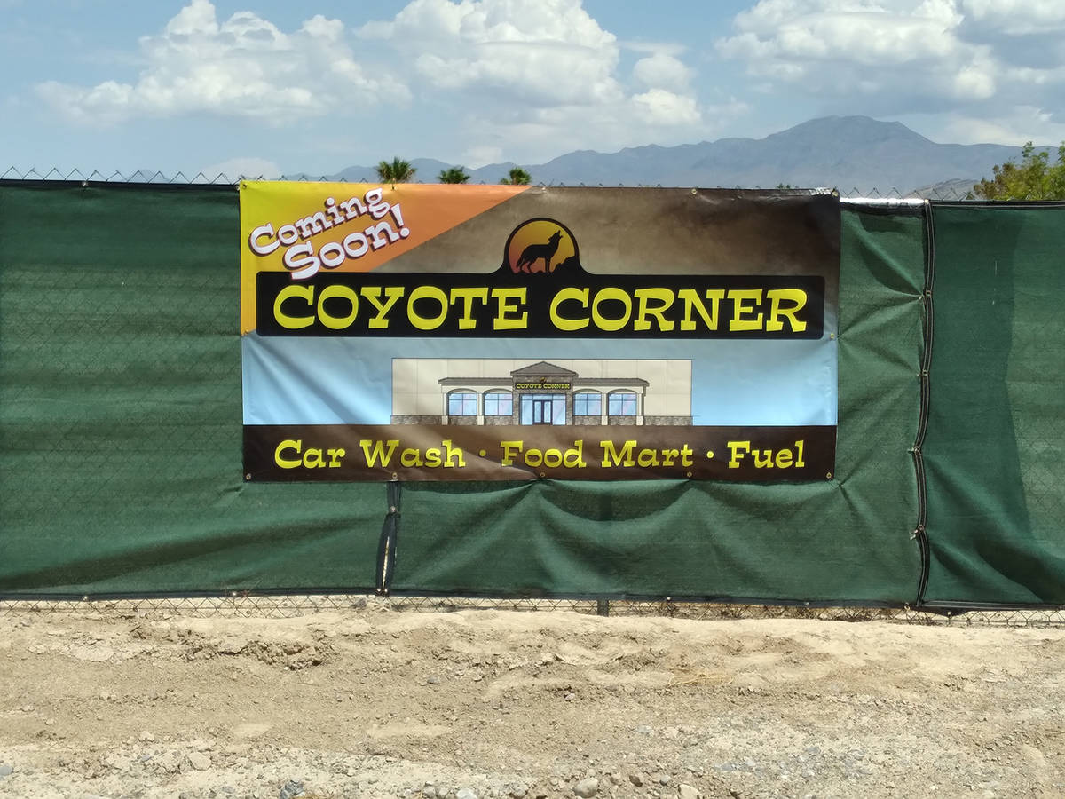 Selwyn Harris/Pahrump Valley Times Construction on a third Coyote Corner at the intersection of ...