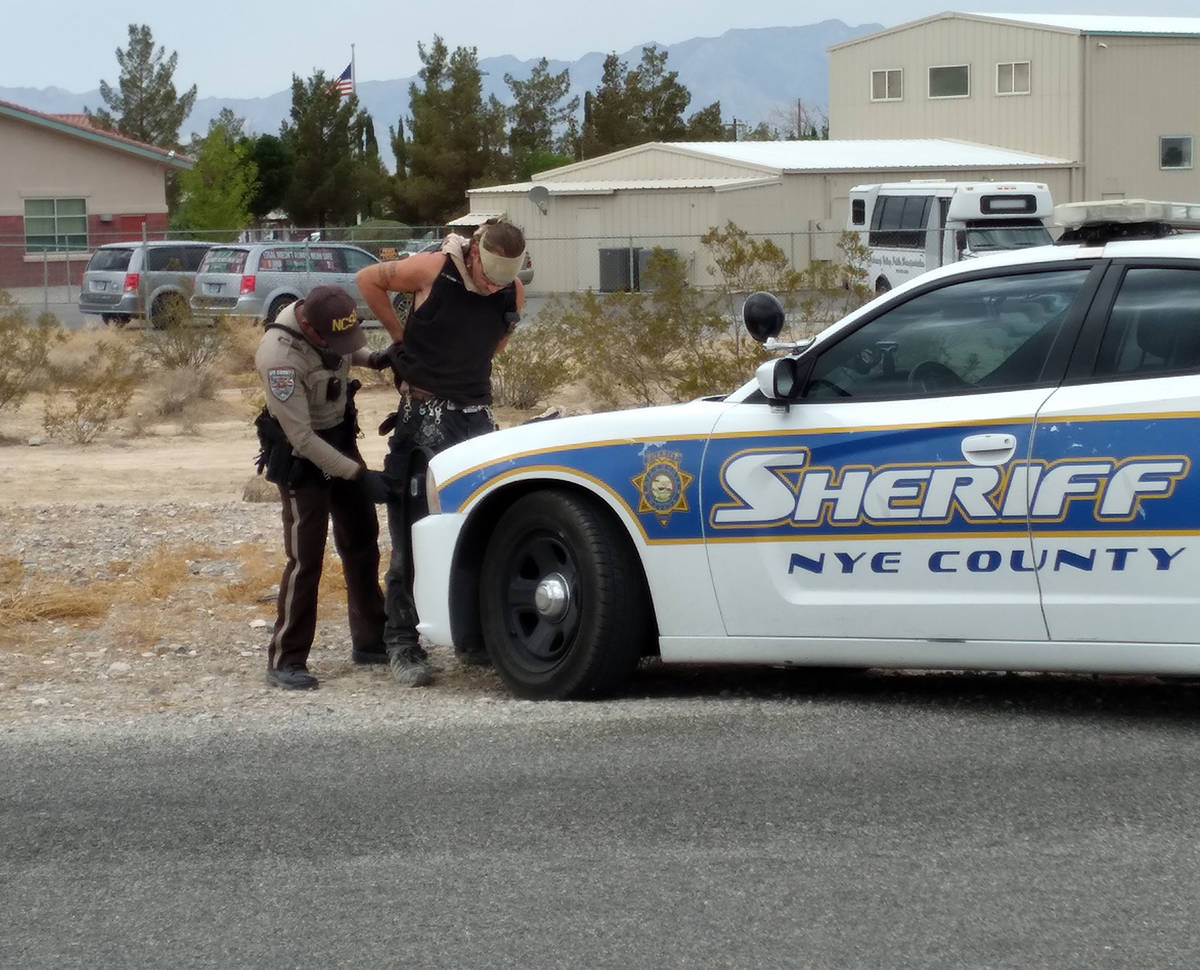 Selwyn Harris/Pahrump Valley Times A Nye County Sheriff's Office deputy recovered a firearm fro ...