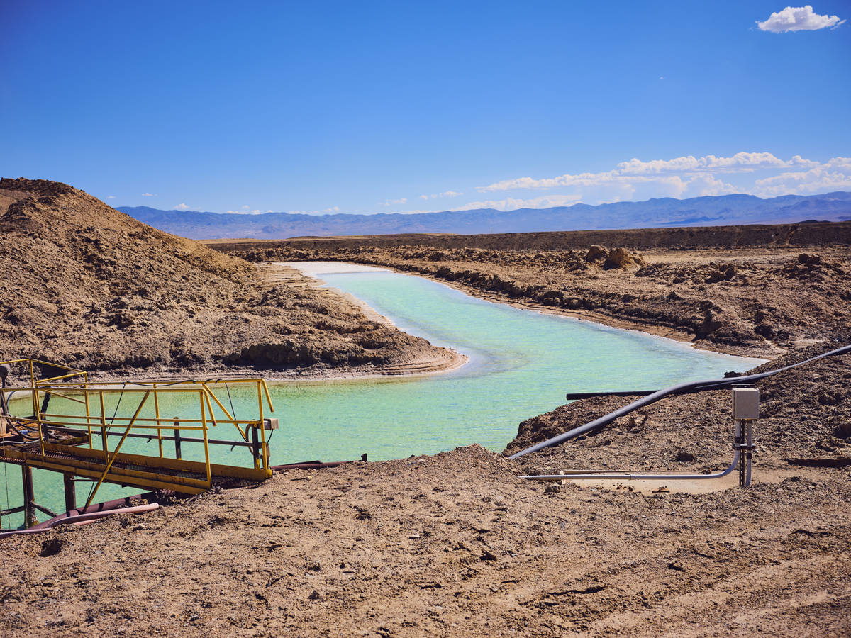 Getty Images Pictured are brine pools for lithium carbonate mining, a resource development act ...