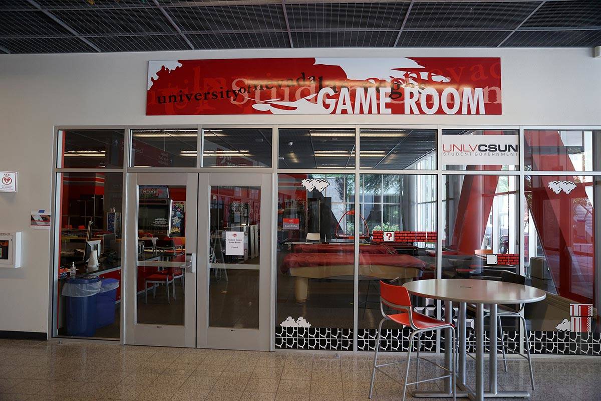 A close game room inside of the Student Union at UNLV in Las Vegas, Friday, Sept. 4, 2020. (Eri ...