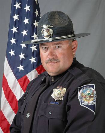 Nevada Highway Patrol Sgt. Ben Jenkins, who was ambushed and killed in March 2020 when he stopp ...