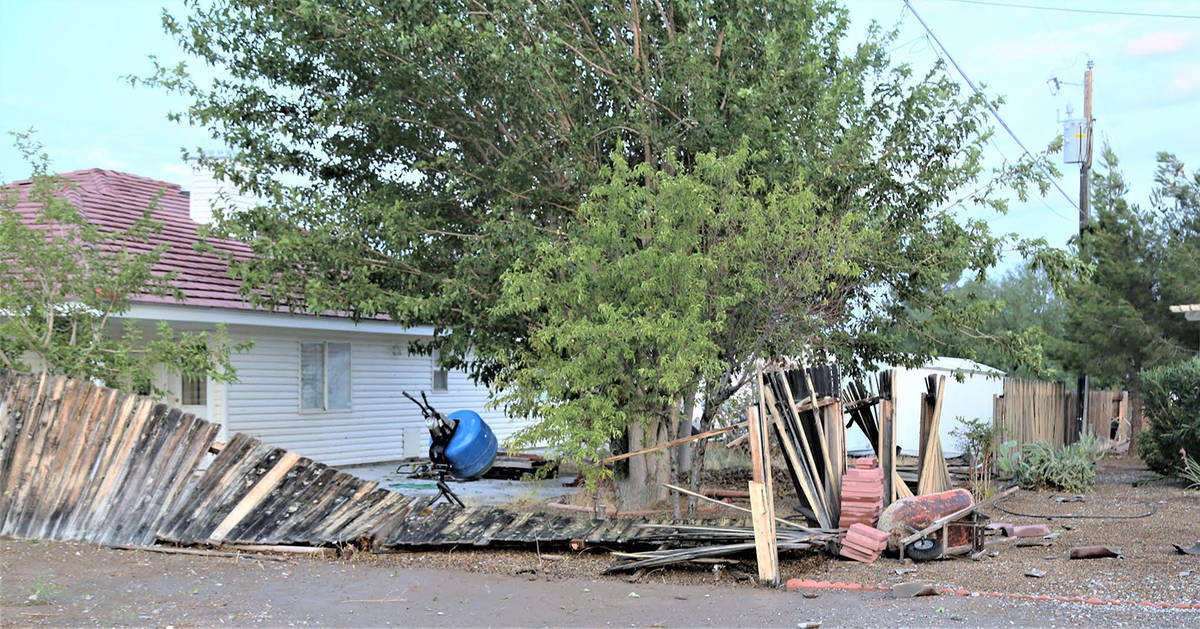 Special to the Pahrump Valley Times Reader Randy Gulley shared this photo of damage sustained b ...