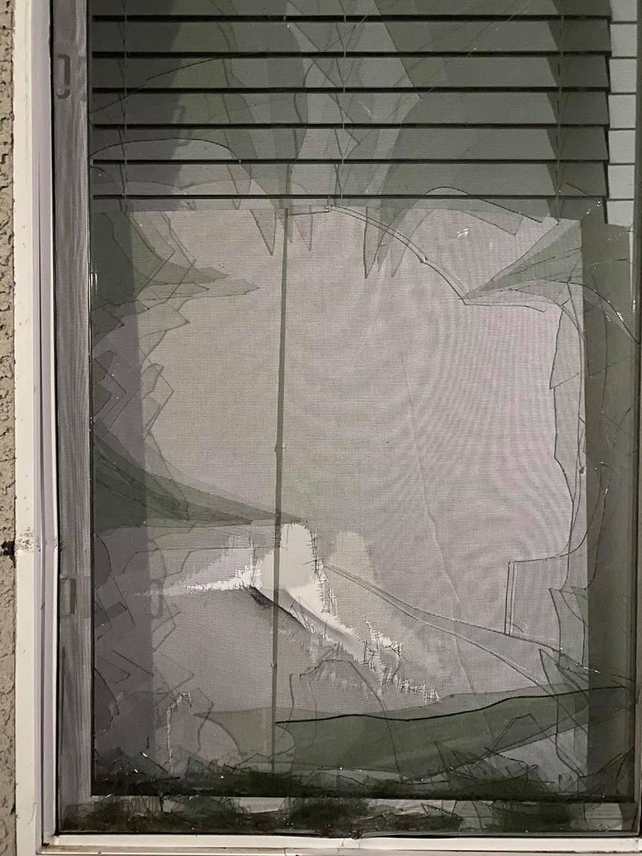 Special to the Pahrump Valley Times Ryan Muccio shot this photo of a broken window, the result ...