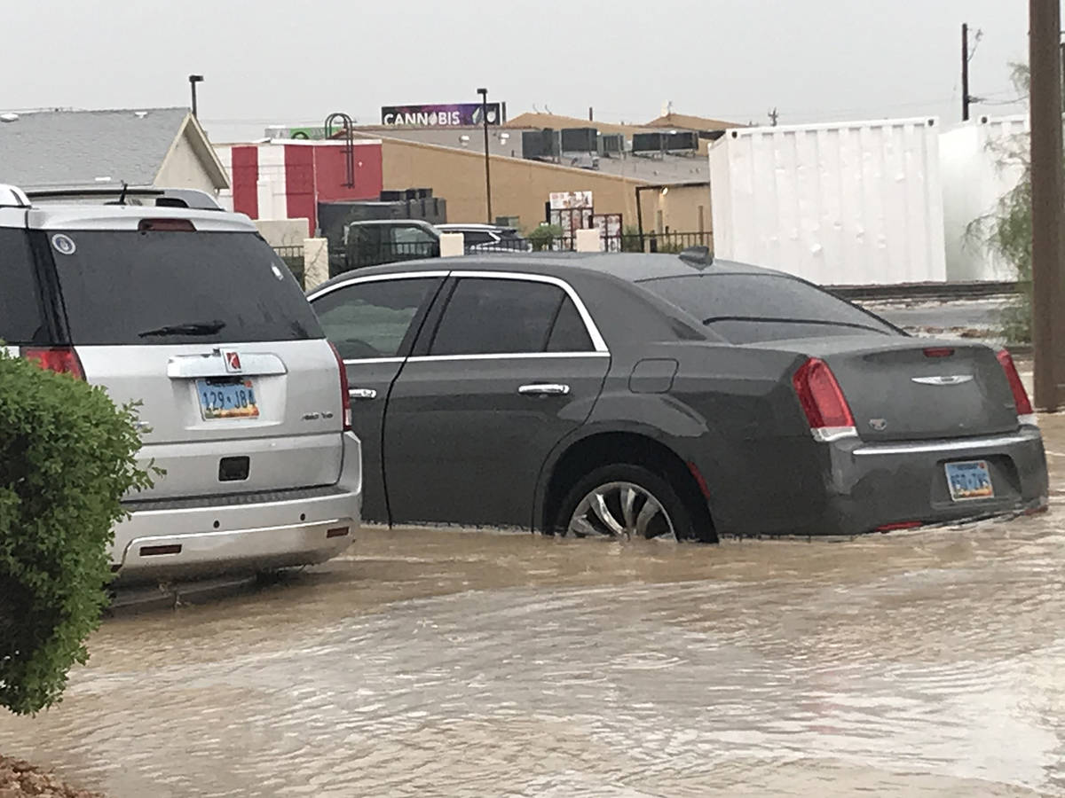 Special to the Pahrump Valley Times Monday's storm brought extensive flooding to the valley, wi ...