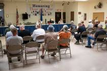 Richard Stephens/Special to the Pahrump Valley Times More than a dozen people attend the Beatt ...