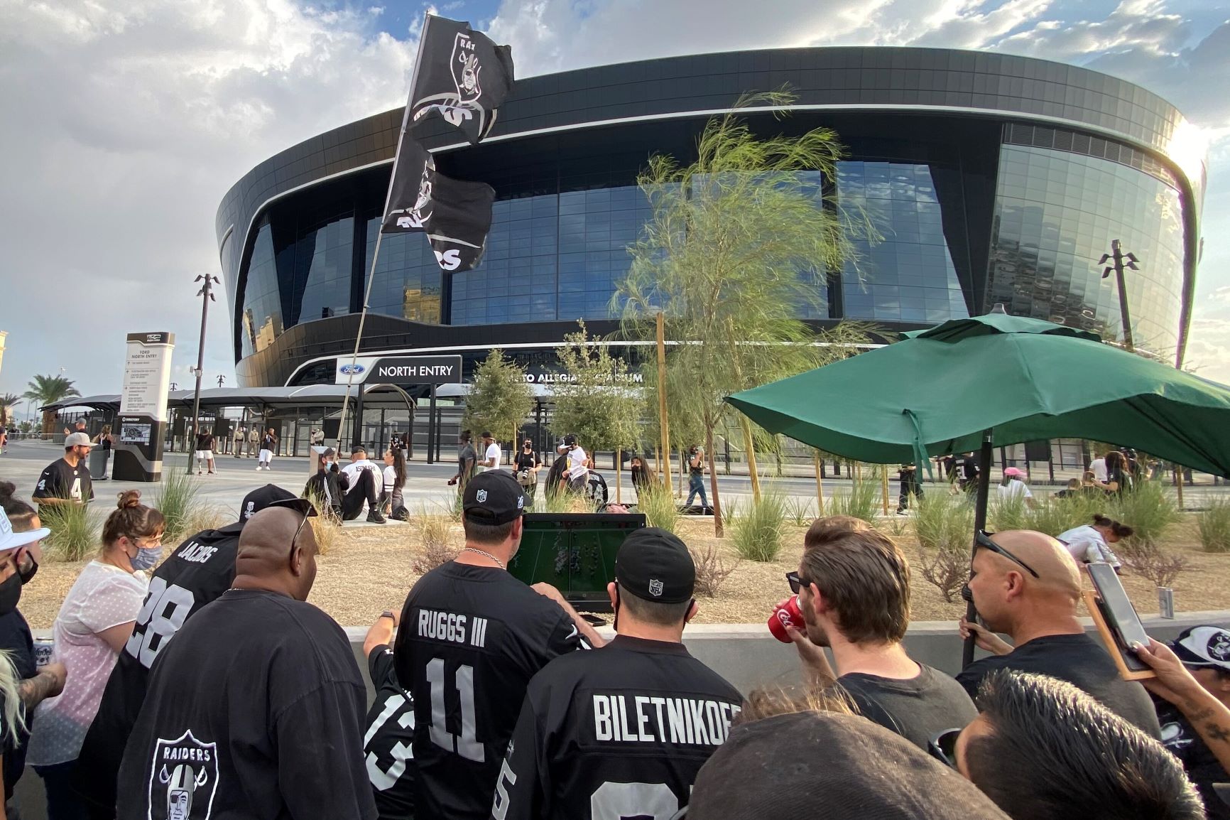 Las Vegas Raiders fans enjoy Gameday To Go at Allegiant Stadium