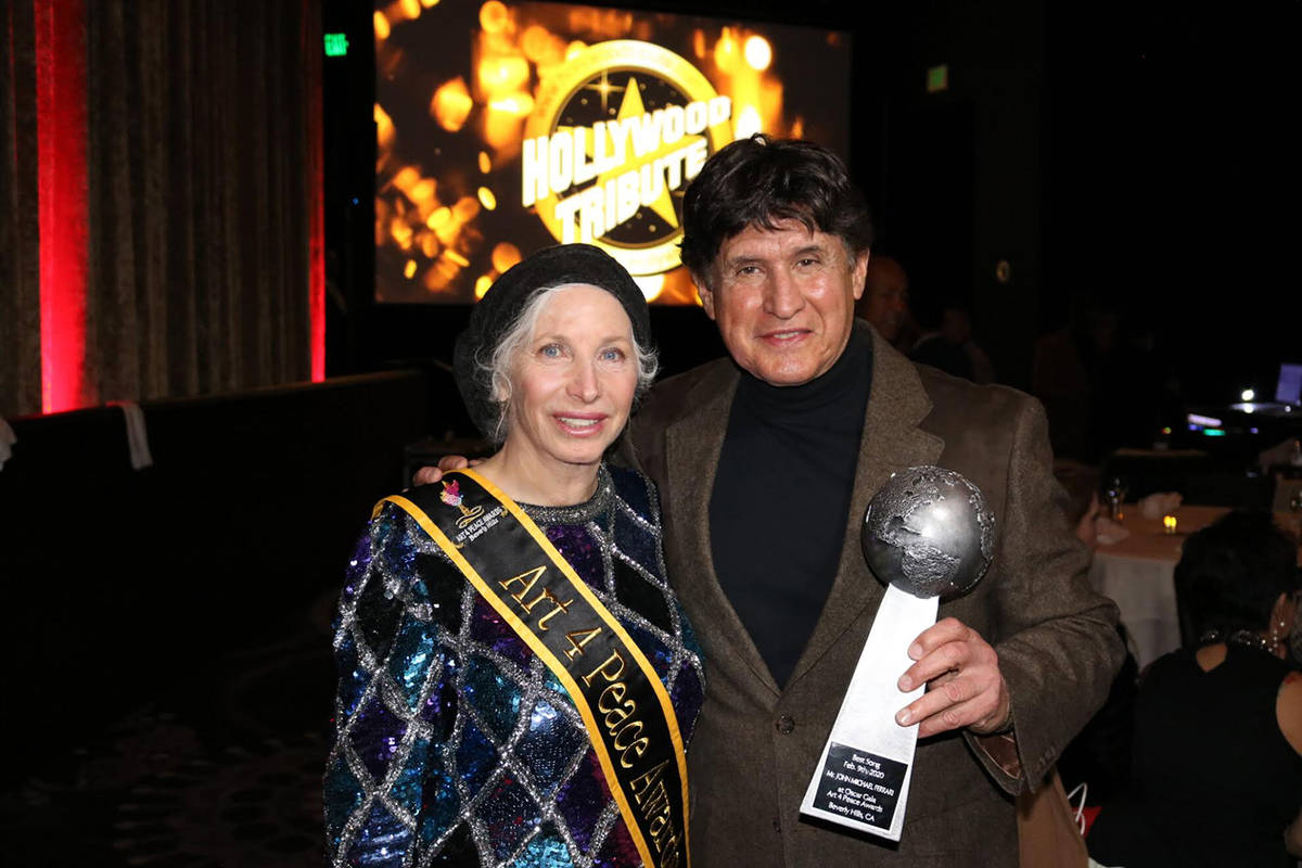 Special to the Pahrump Valley Times John Michael Ferrari is pictured with his producer Pepper Jay.