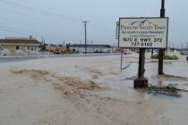 Selwyn Harris/Pahrump Valley Times Nearly two inches of rain fell within an approximate two-and ...