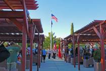 Robin Hebrock/Pahrump Valley Times The Pahrump Veterans Memorial was filled with area residents ...